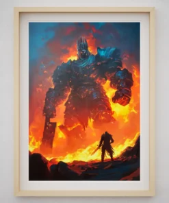 Forged in Fire – Epic Dark Souls Poster | Legendary Battle Poster for Gamers